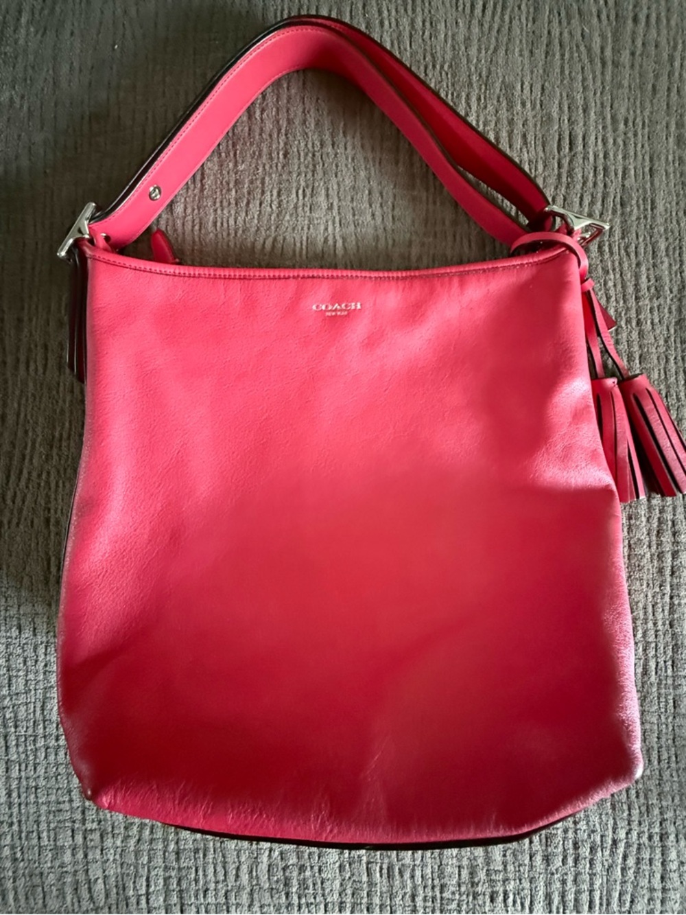 Coach Legacy Leather Tassel Duffel Shoulder Hobo Bag No1381-19889